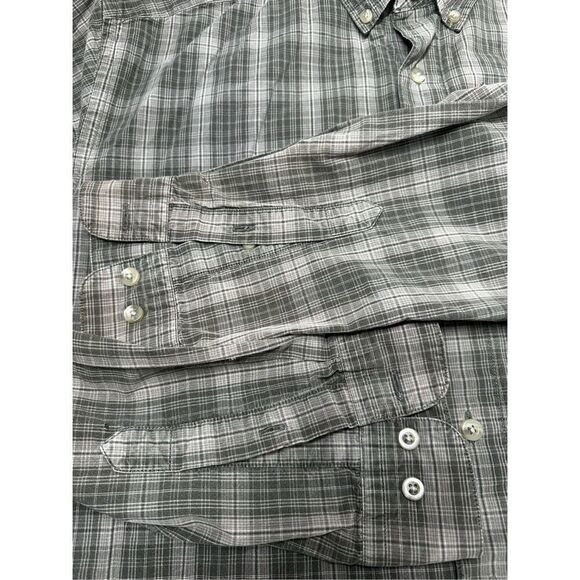 Eddie Bauer Men’s Plaid Cotton Solid Button Down Shirt Size XL Green See *Notes - Picture 14 of 15